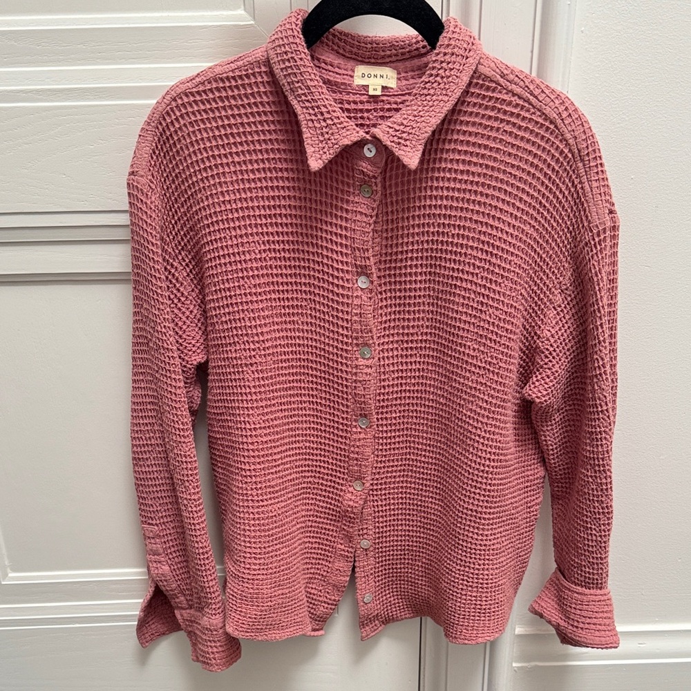 DONNI waffle button down - Picture 4 of 7